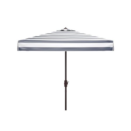 SAFAVIEH 7.5 ft. Elsa Square Umbrella, Navy & White PAT8403B